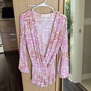Vintage Havana Pink and White Floral Jumpsuit